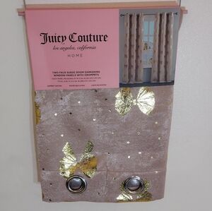 JUICY COUTURE  FAUX SUEDE DARKENING WINDOW PANELS JUICY COUTURE WINDOW CURTAIN..